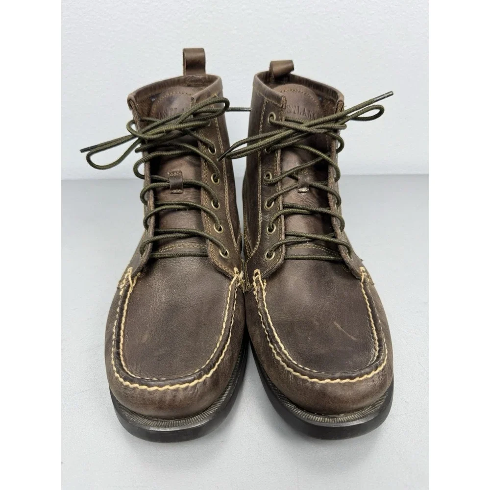 Eastland Seneca Chukka Boots Mens 12 D Bomber Brown Leather Casual Moc Toe Shoes